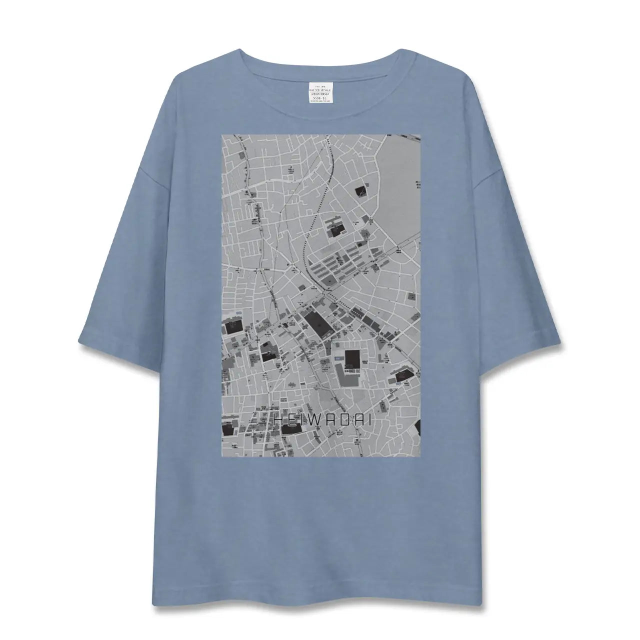 【平和台（東京都）】地図柄ビッグシルエットTシャツ