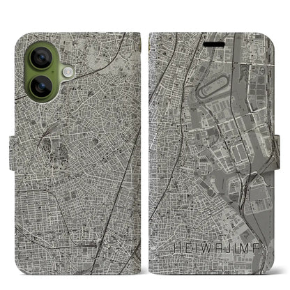 【平和島（東京都）】地図柄iPhoneケース（手帳タイプ）