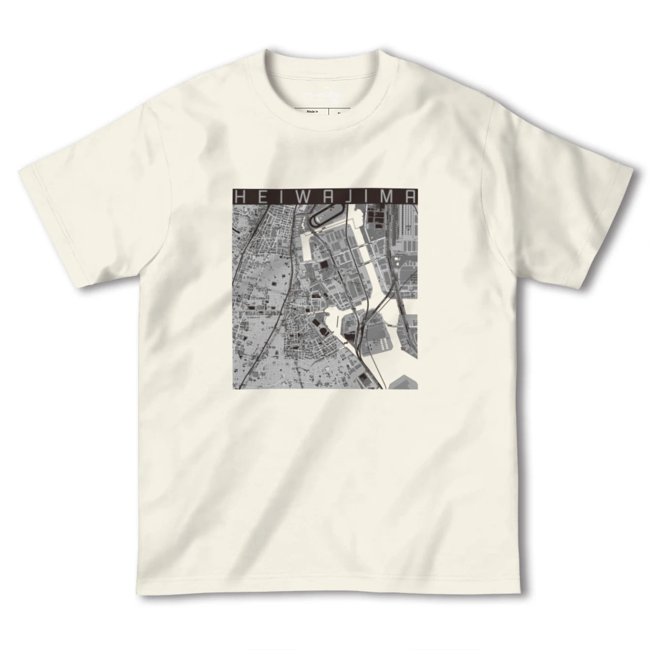 【平和島（東京都）】地図柄ヘビーウェイトTシャツ