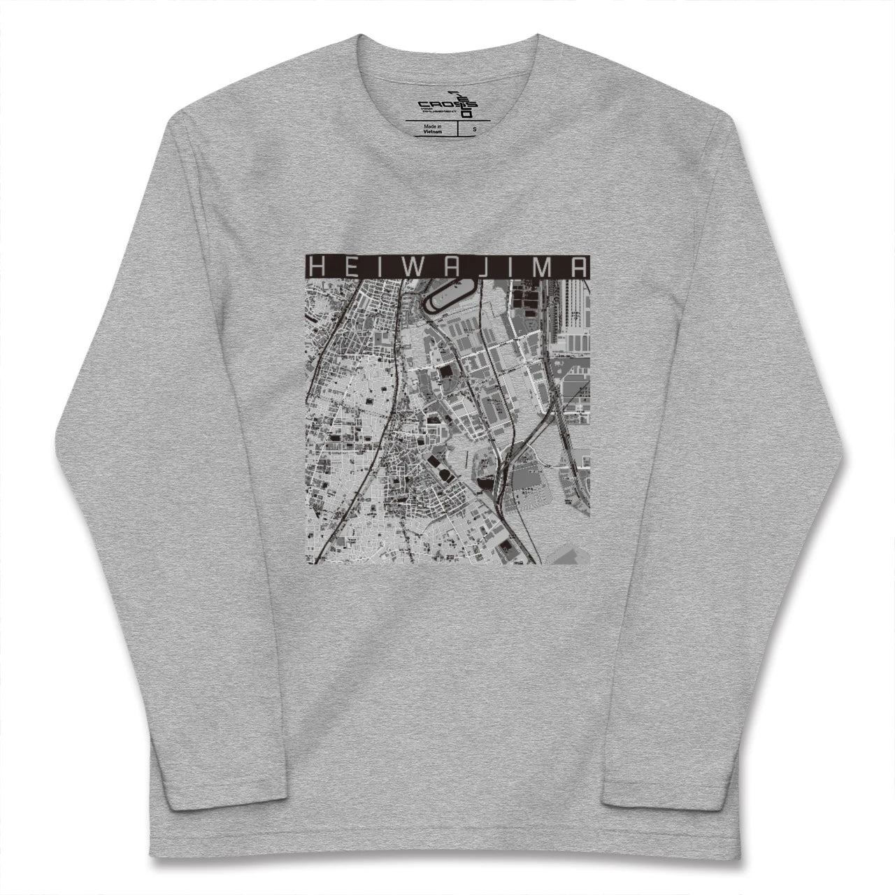 【平和島（東京都）】地図柄ロングスリーブTシャツ