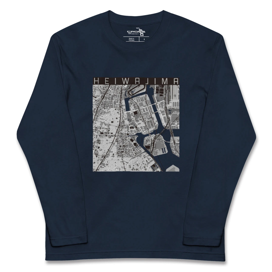 【平和島（東京都）】地図柄ロングスリーブTシャツ