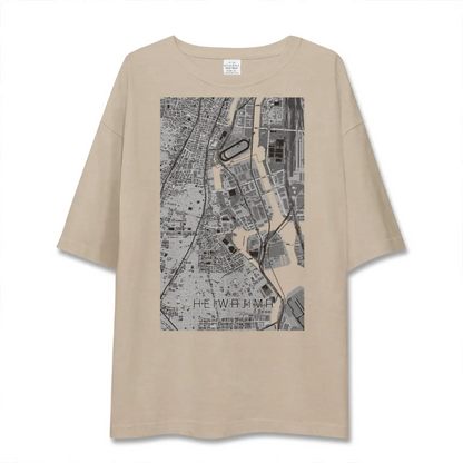 【平和島（東京都）】地図柄ビッグシルエットTシャツ