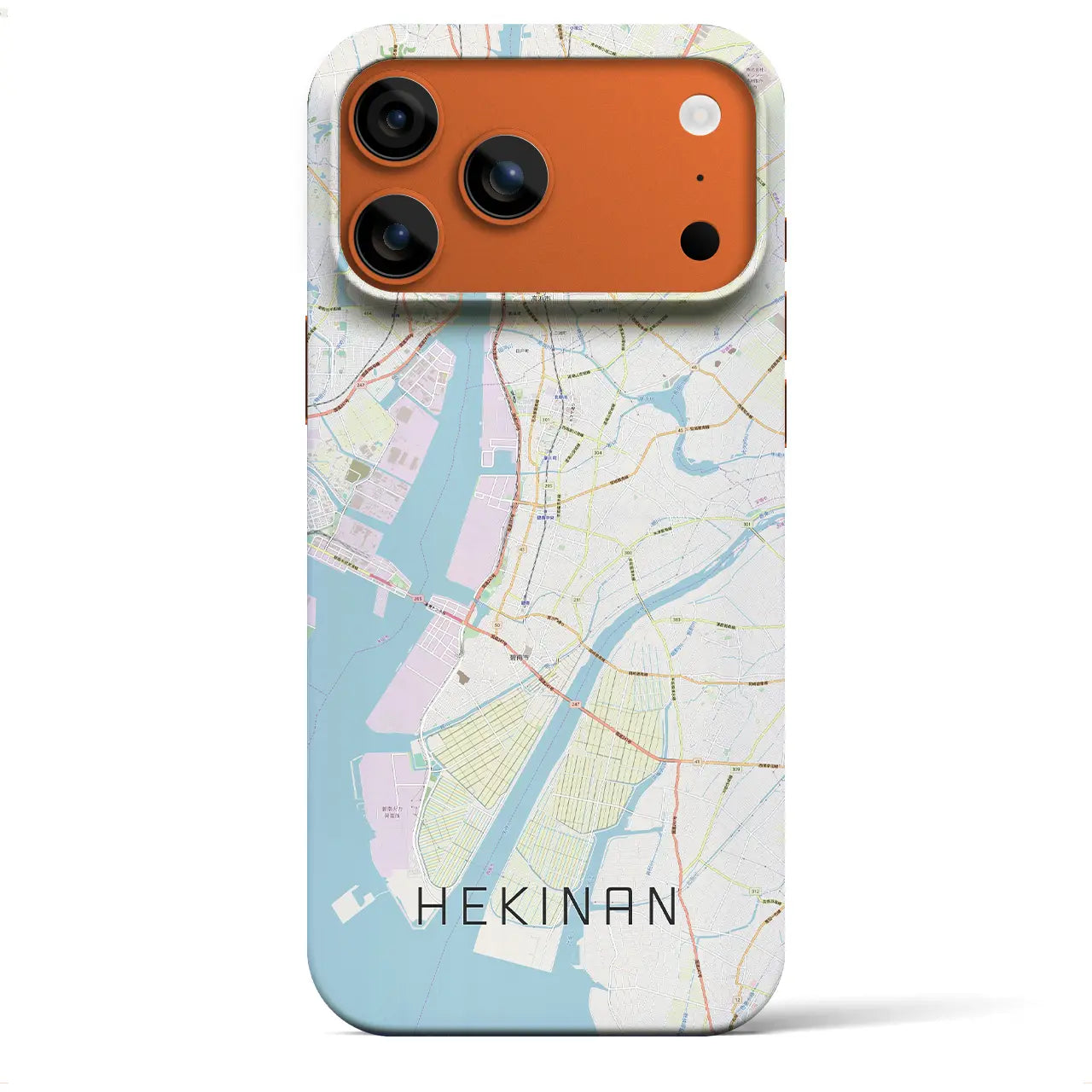 【碧南（愛知県）】地図柄iPhoneケース（バックカバータイプ）ブラック・iPhone 17 Pro Max 用