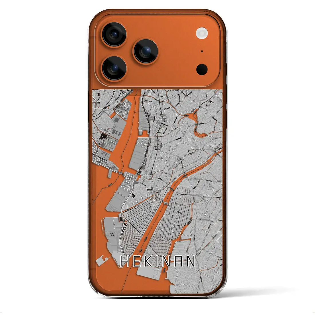 【碧南(愛知県)】地図柄iPhoneケース(クリアタイプ)モノトーン・iPhone 17 Pro Max 用