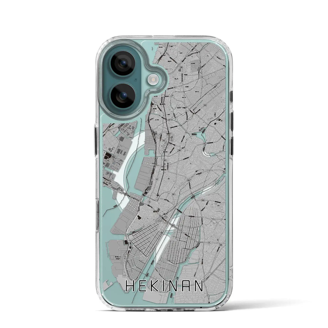 【碧南（愛知県）】地図柄iPhoneケース（MagSafeタイプ）モノトーン・iPhone 16 Pro 用