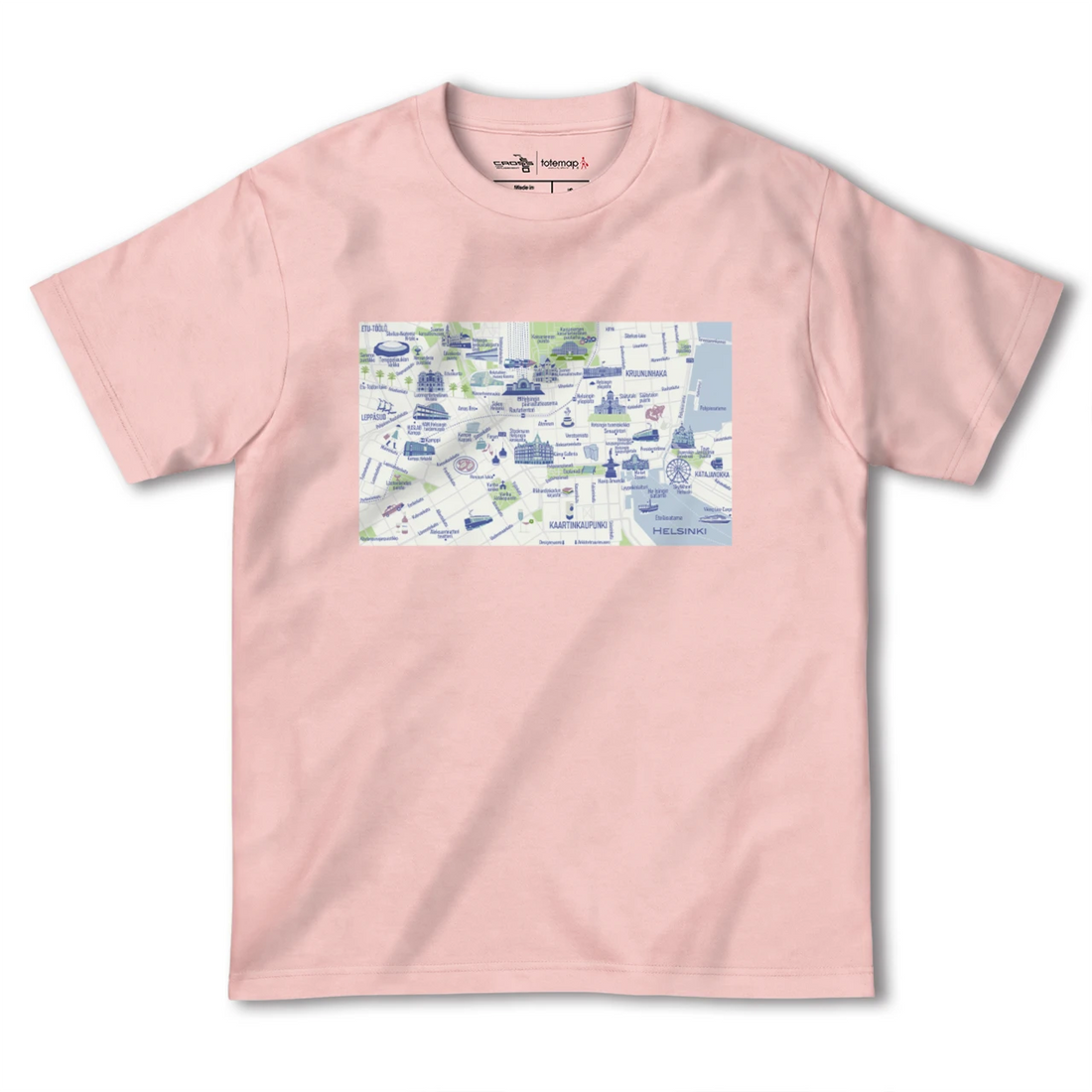 【ヘルシンキ(フィンランド)】イラストマップTシャツ