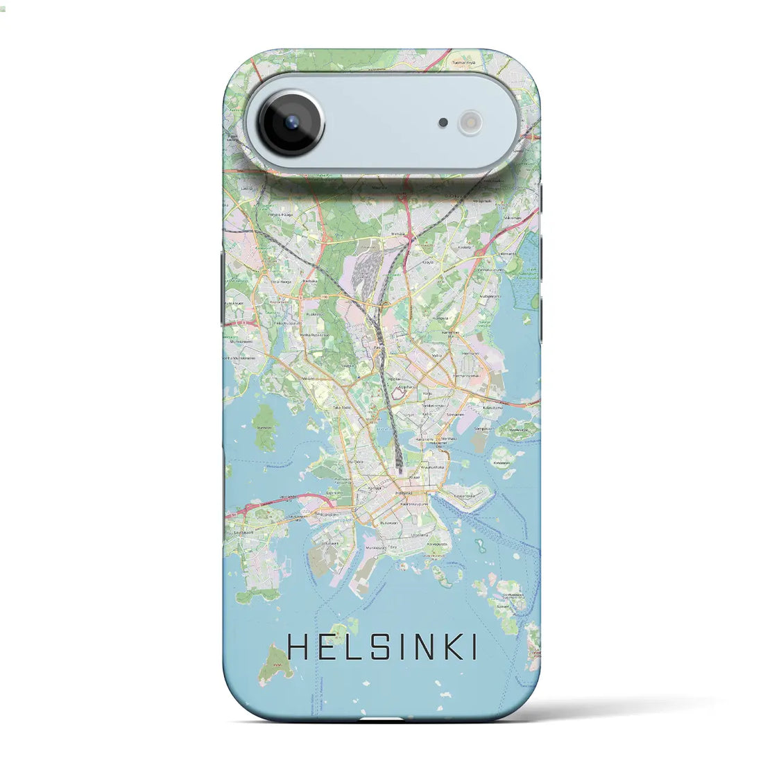 【ヘルシンキ(フィンランド)】地図柄iPhoneケース(バックカバータイプ)ナチュラル・iPhone 17 Pro Max 用