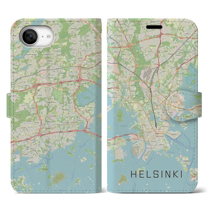 【ヘルシンキ（フィンランド）】地図柄iPhoneケース（手帳タイプ）