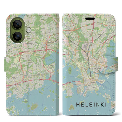 【ヘルシンキ（フィンランド）】地図柄iPhoneケース（手帳タイプ）