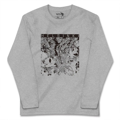 【ヘルシンキ（フィンランド）】地図柄ロングスリーブTシャツ