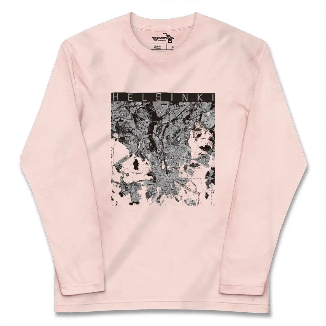 【ヘルシンキ（フィンランド）】地図柄ロングスリーブTシャツ
