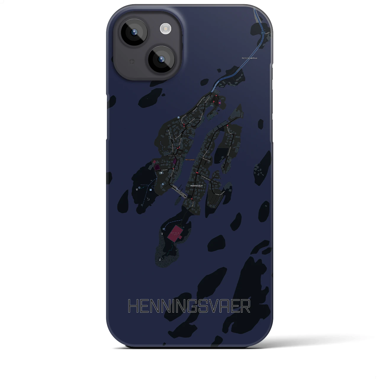 【ヘニングスヴァール（ノルウェー）】地図柄iPhoneケース（バックカバータイプ）