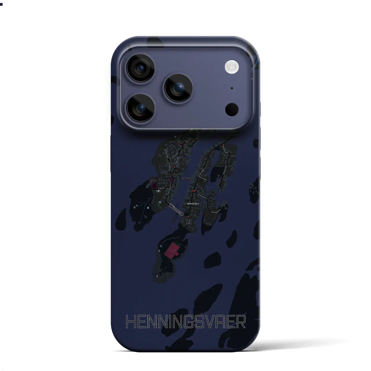 【ヘニングスヴァール（ノルウェー）】地図柄iPhoneケース（バックカバータイプ）