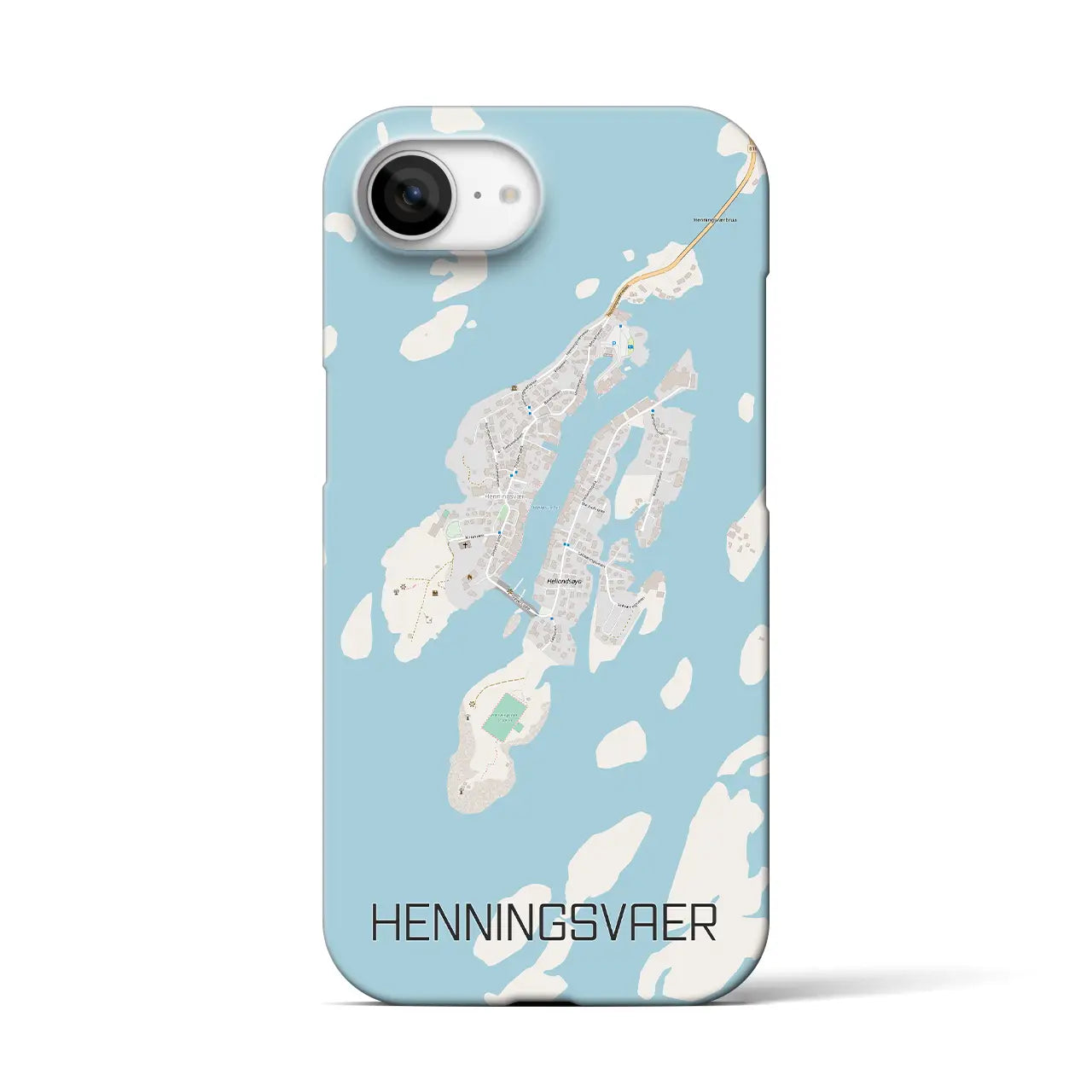 【ヘニングスヴァール（ノルウェー）】地図柄iPhoneケース（バックカバータイプ）