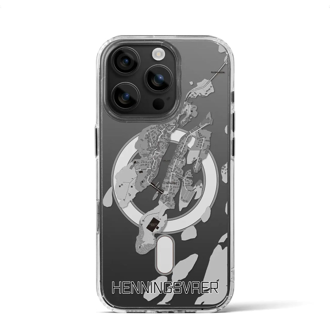 【ヘニングスヴァール(ノルウェー)】地図柄iPhoneケース(MagSafeタイプ)