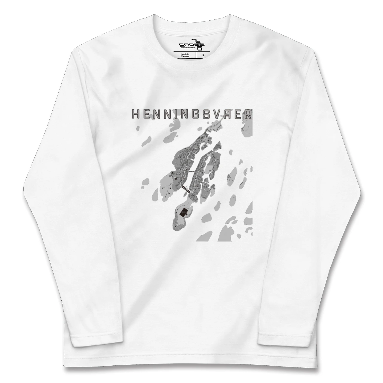 【ヘニングスヴァール（ノルウェー）】地図柄ロングスリーブTシャツ