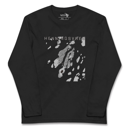【ヘニングスヴァール（ノルウェー）】地図柄ロングスリーブTシャツ