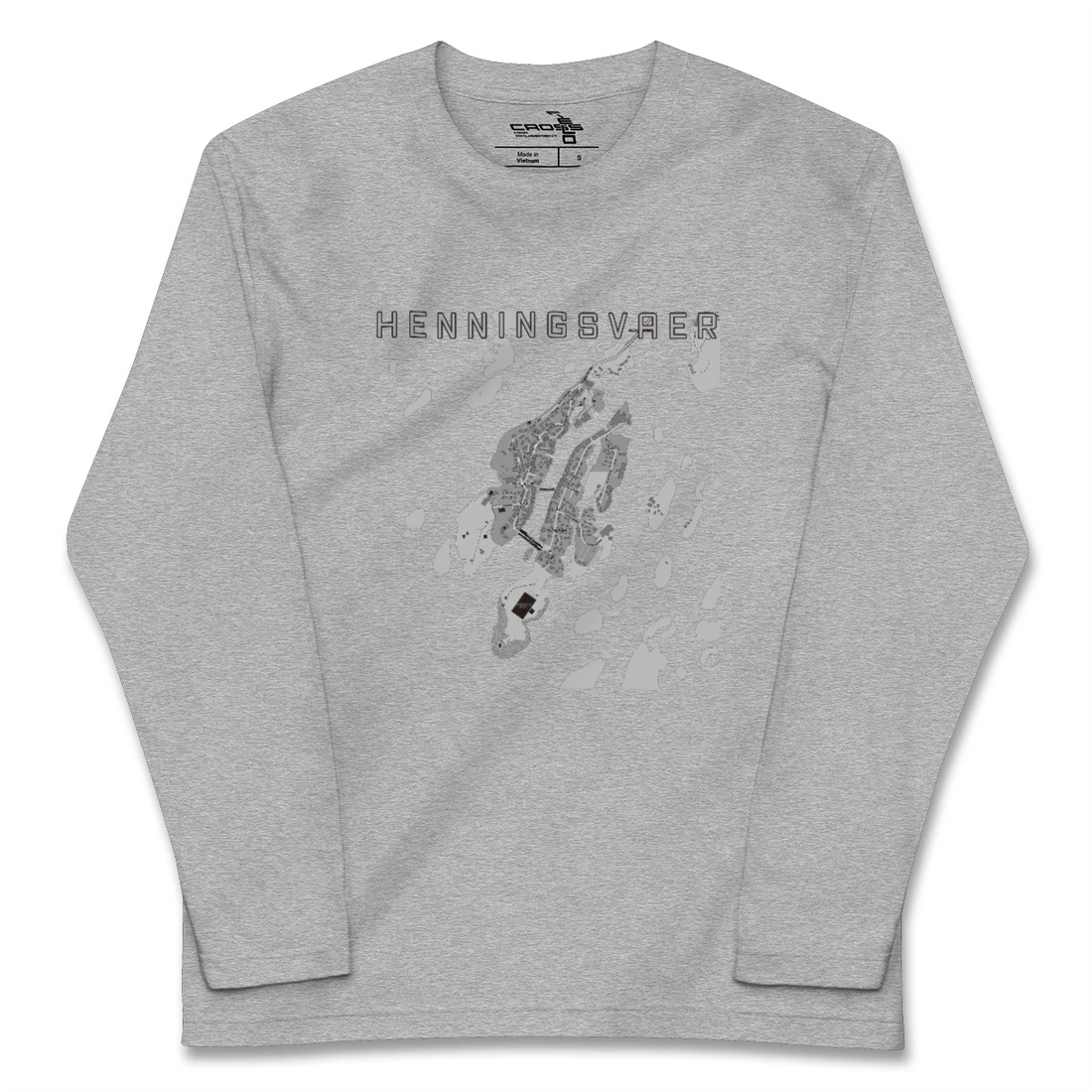 【ヘニングスヴァール(ノルウェー)】地図柄ロングスリーブTシャツ
