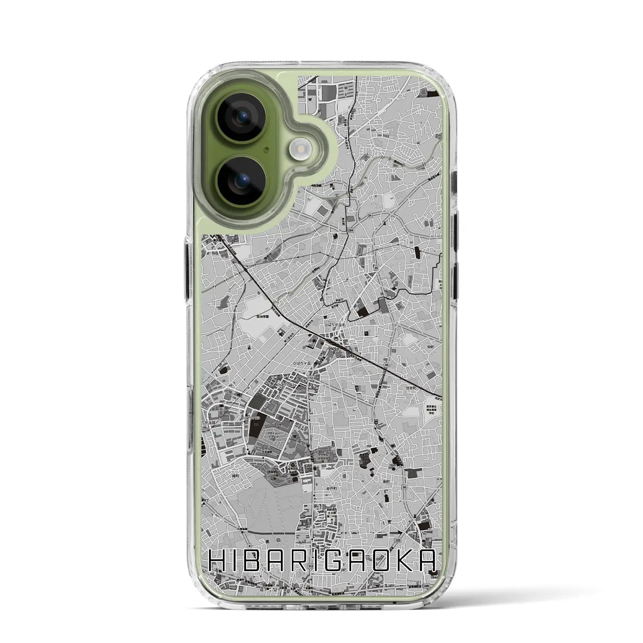 【ひばりヶ丘（東京都）】地図柄iPhoneケース（MagSafeタイプ）