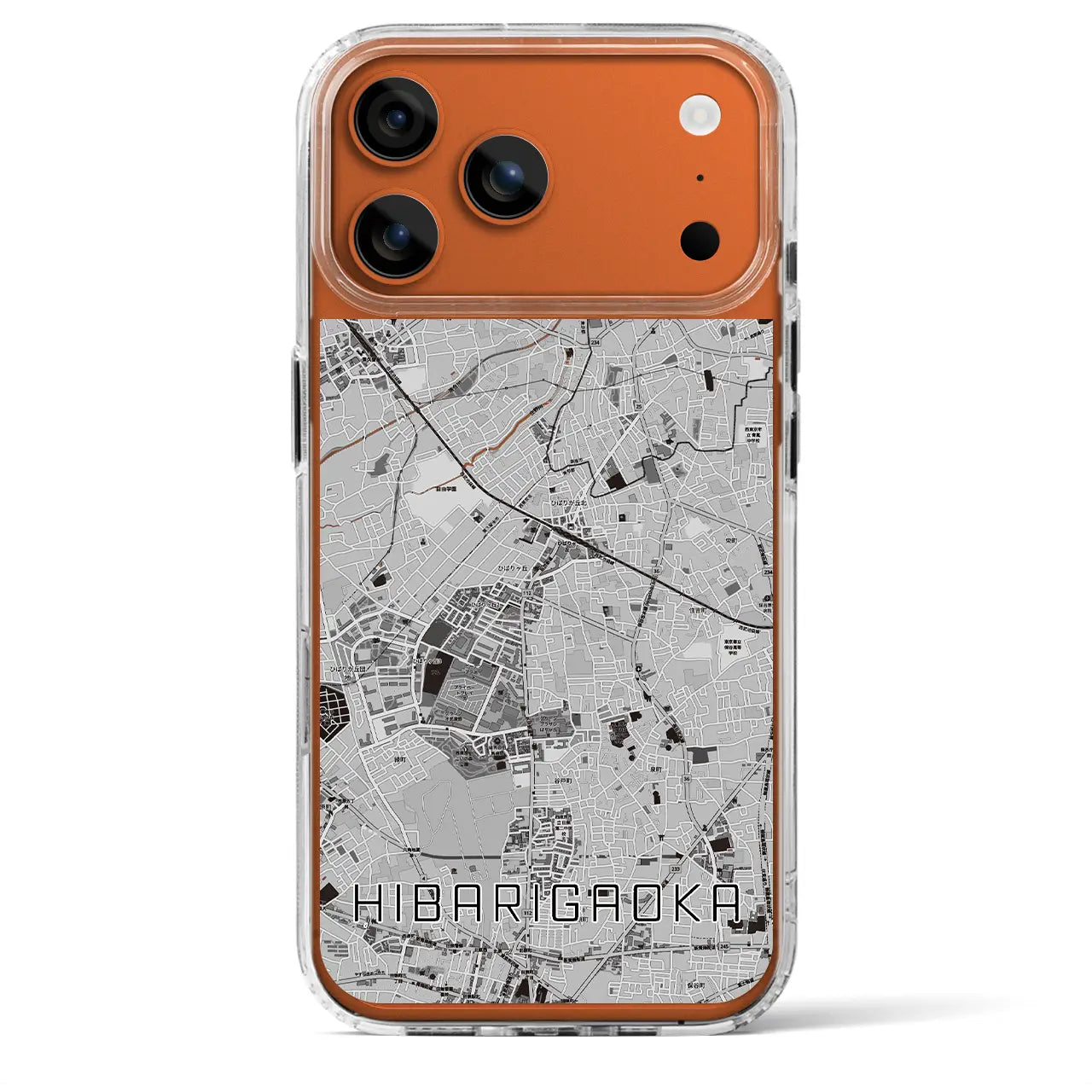 【ひばりヶ丘（東京都）】地図柄iPhoneケース（MagSafeタイプ）