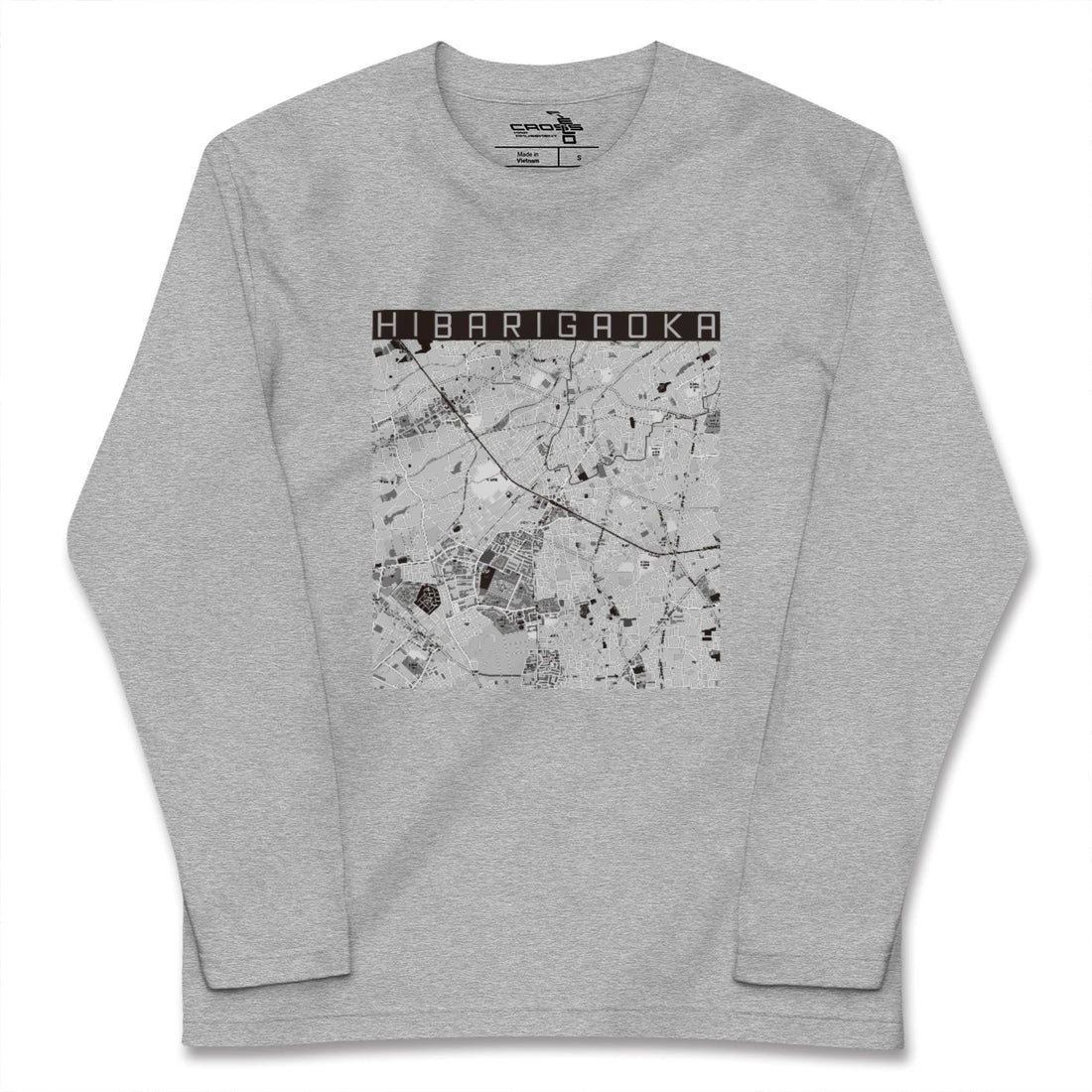 【ひばりヶ丘（東京都）】地図柄ロングスリーブTシャツ