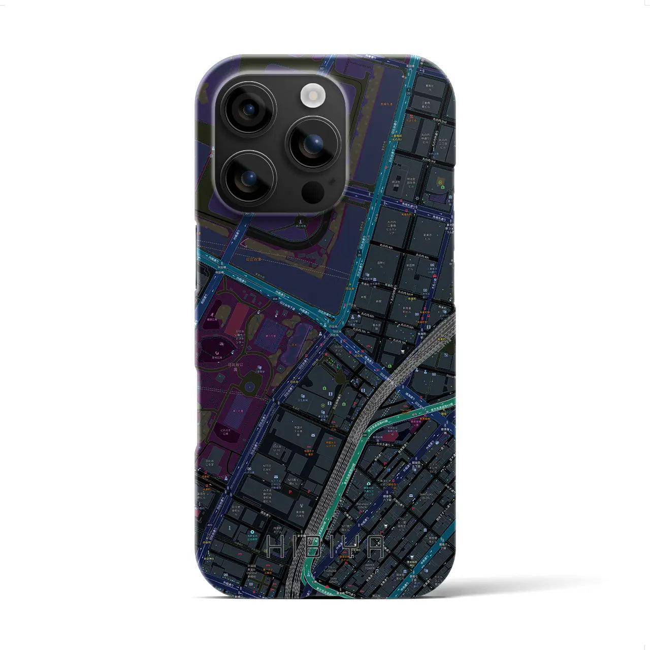 【日比谷（東京都）】地図柄iPhoneケース（バックカバータイプ）