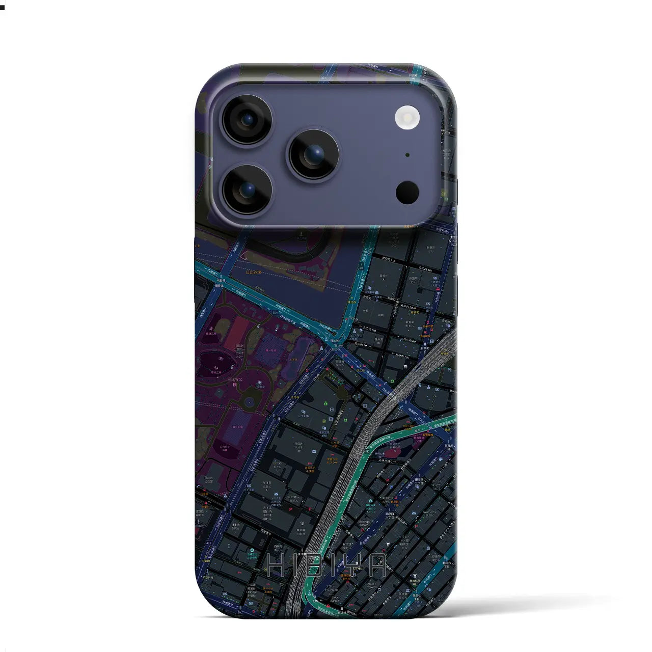 【日比谷（東京都）】地図柄iPhoneケース（バックカバータイプ）