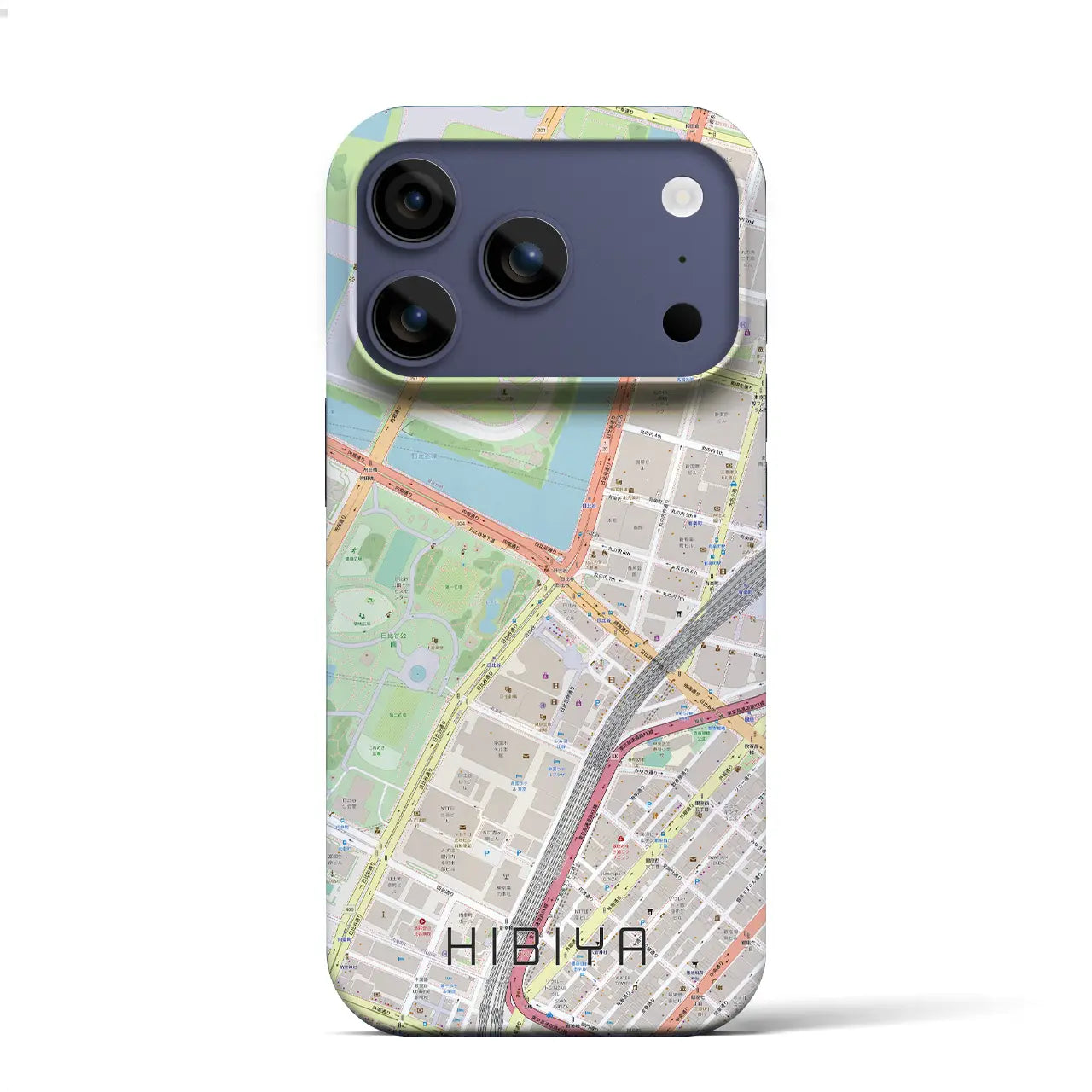 【日比谷（東京都）】地図柄iPhoneケース（バックカバータイプ）