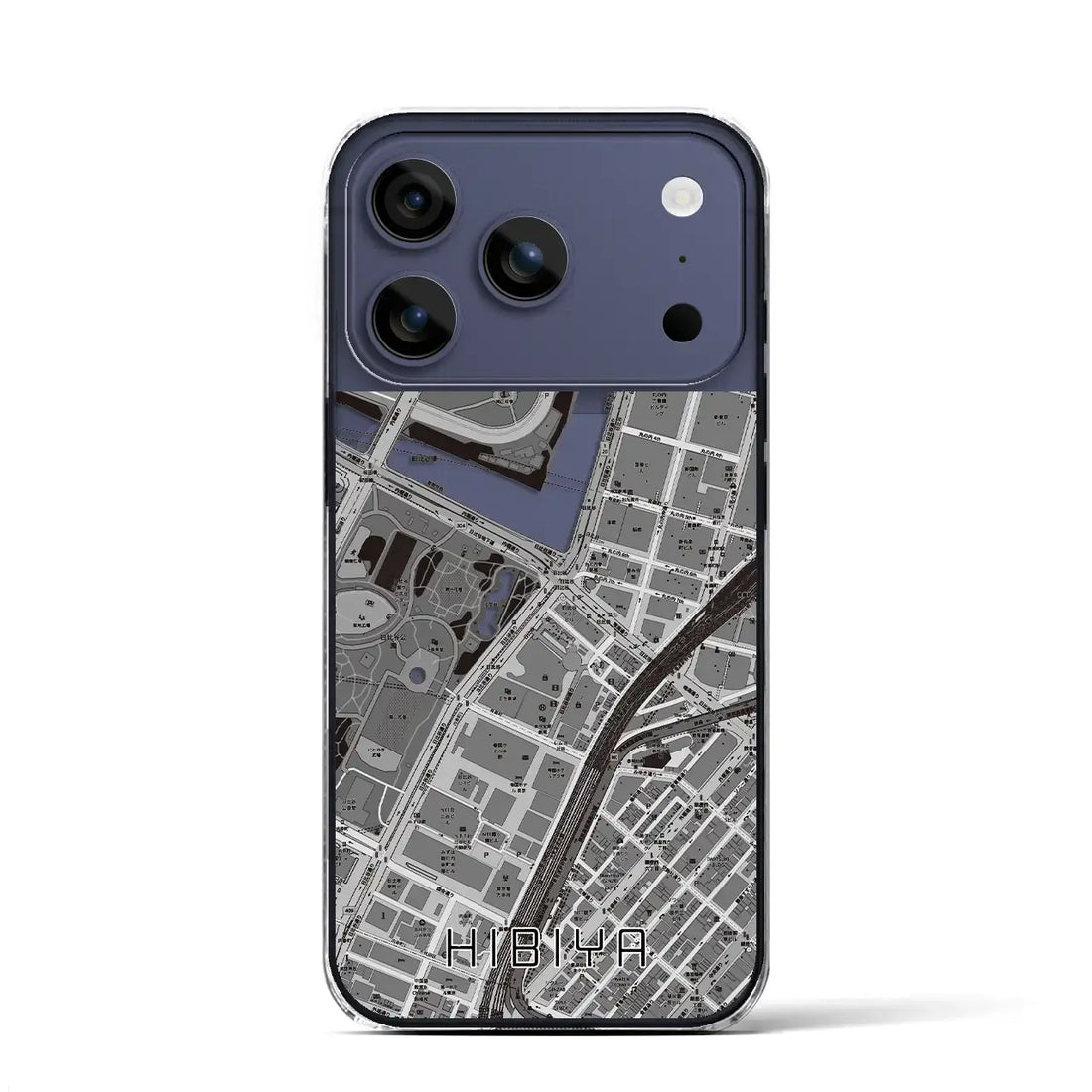 【日比谷（東京都）】地図柄iPhoneケース（クリアタイプ）