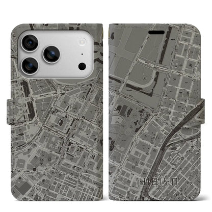 【日比谷（東京都）】地図柄iPhoneケース（手帳タイプ）