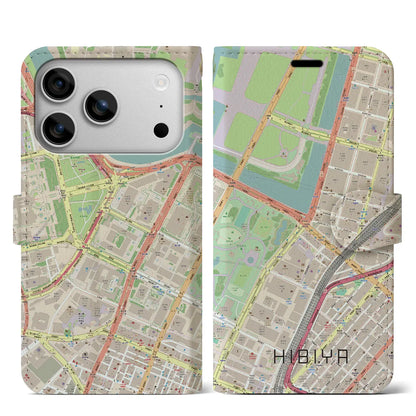 【日比谷（東京都）】地図柄iPhoneケース（手帳タイプ）