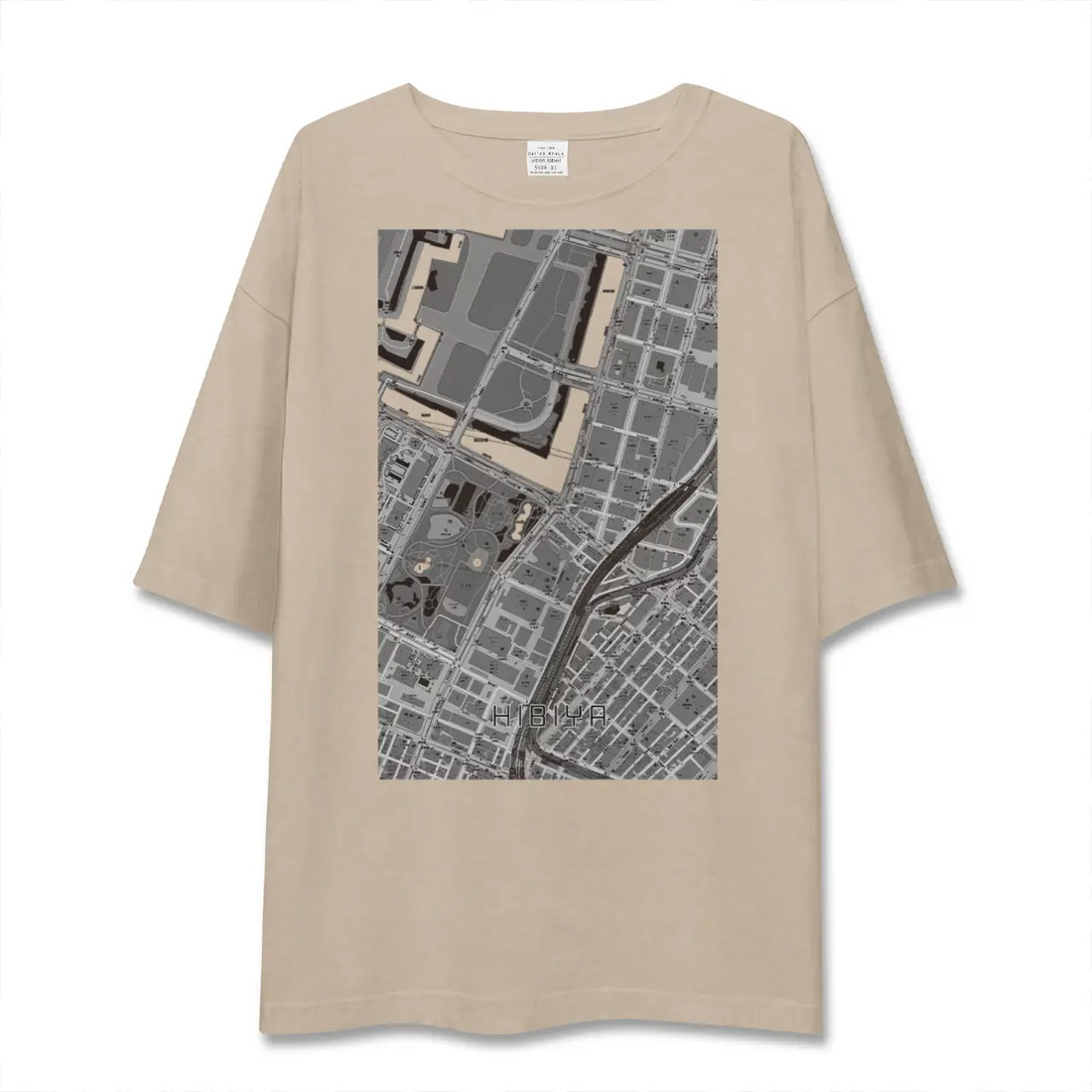 【日比谷（東京都）】地図柄ビッグシルエットTシャツ