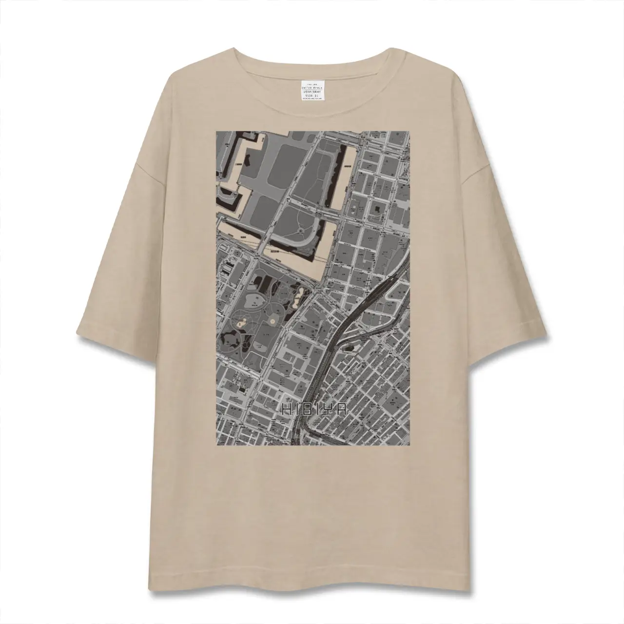 【日比谷（東京都）】地図柄ビッグシルエットTシャツ