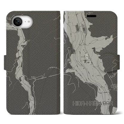 【飛騨萩原（岐阜県）】地図柄iPhoneケース（手帳タイプ）