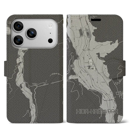 【飛騨萩原（岐阜県）】地図柄iPhoneケース（手帳タイプ）