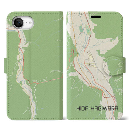 【飛騨萩原（岐阜県）】地図柄iPhoneケース（手帳タイプ）