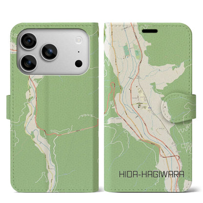 【飛騨萩原（岐阜県）】地図柄iPhoneケース（手帳タイプ）