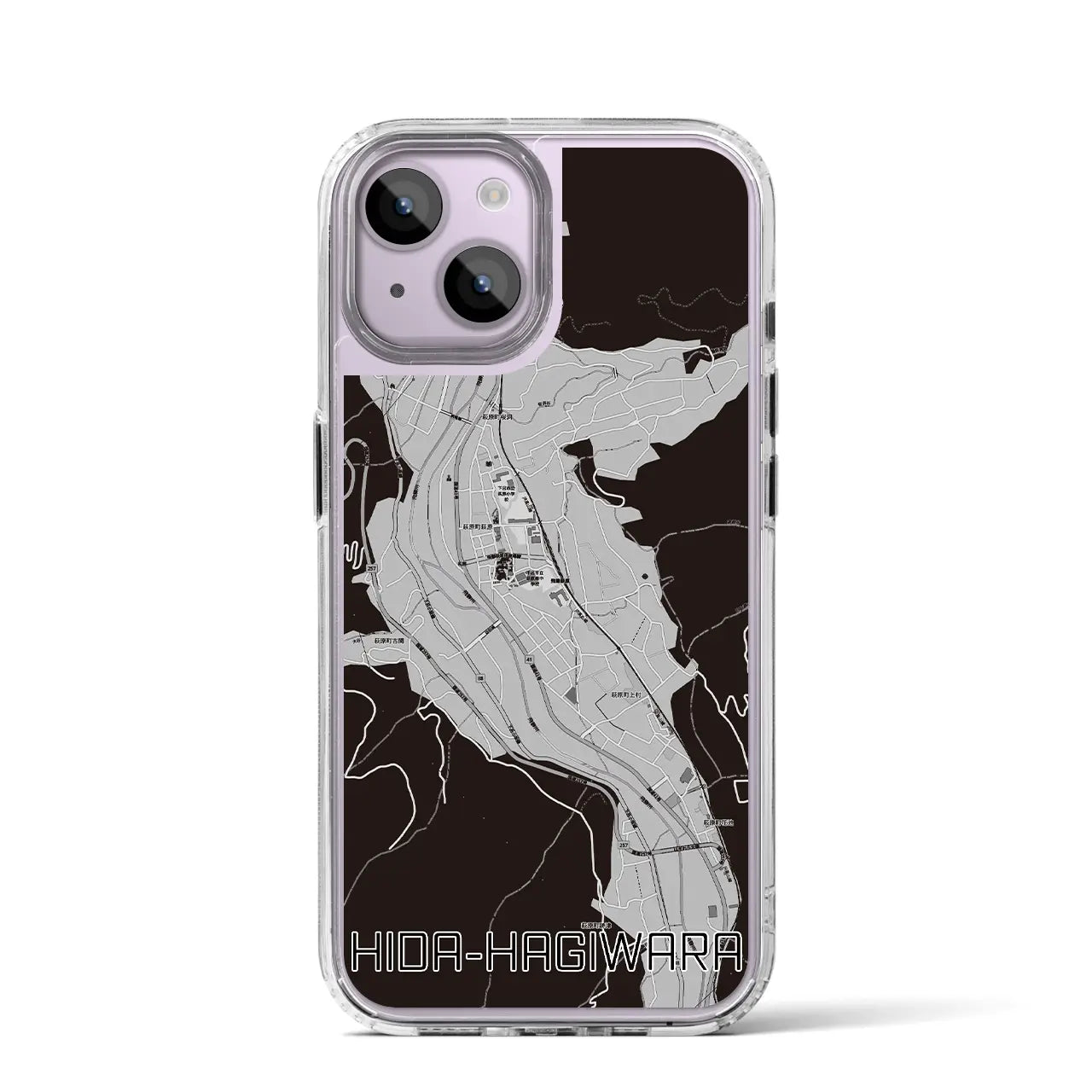 【飛騨萩原（岐阜県）】地図柄iPhoneケース（MagSafeタイプ）