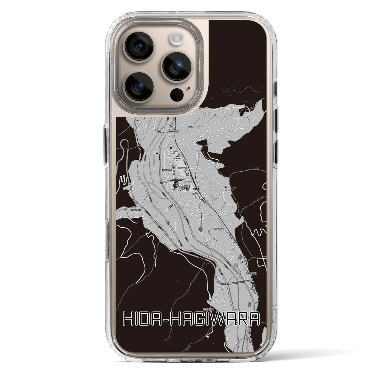 【飛騨萩原（岐阜県）】地図柄iPhoneケース（MagSafeタイプ）