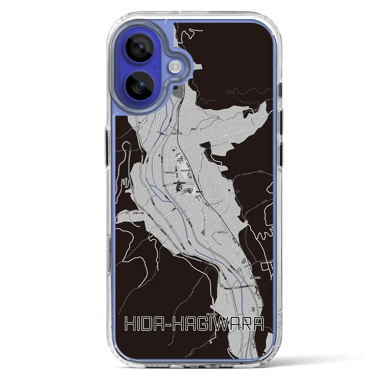 【飛騨萩原（岐阜県）】地図柄iPhoneケース（MagSafeタイプ）