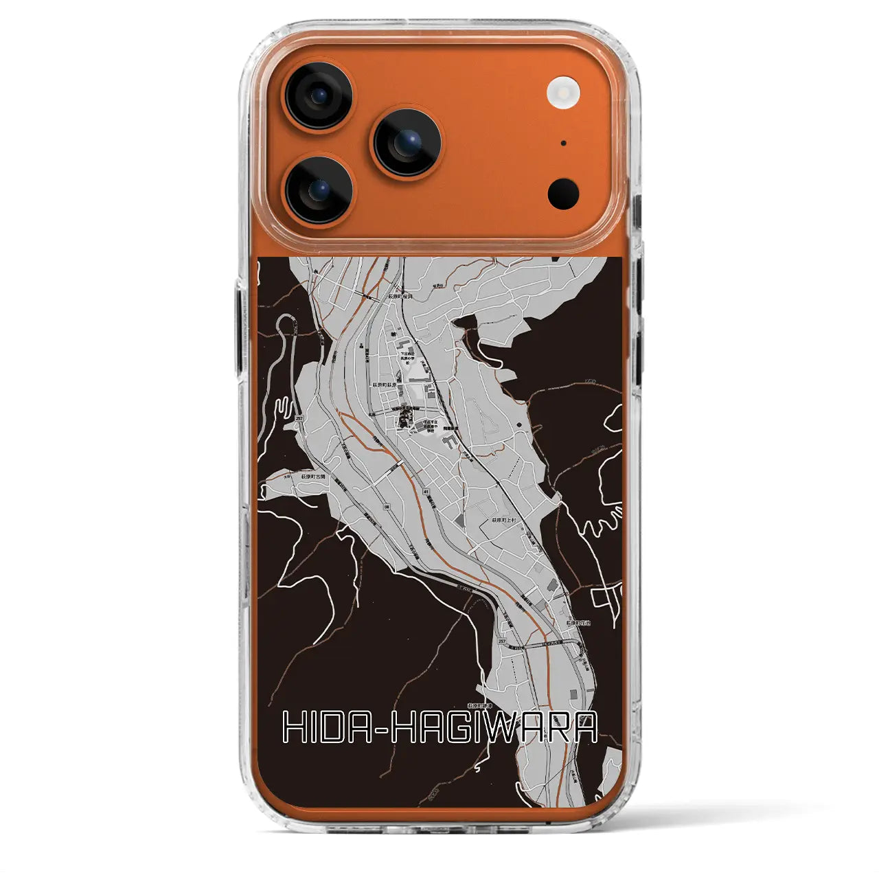 【飛騨萩原（岐阜県）】地図柄iPhoneケース（MagSafeタイプ）