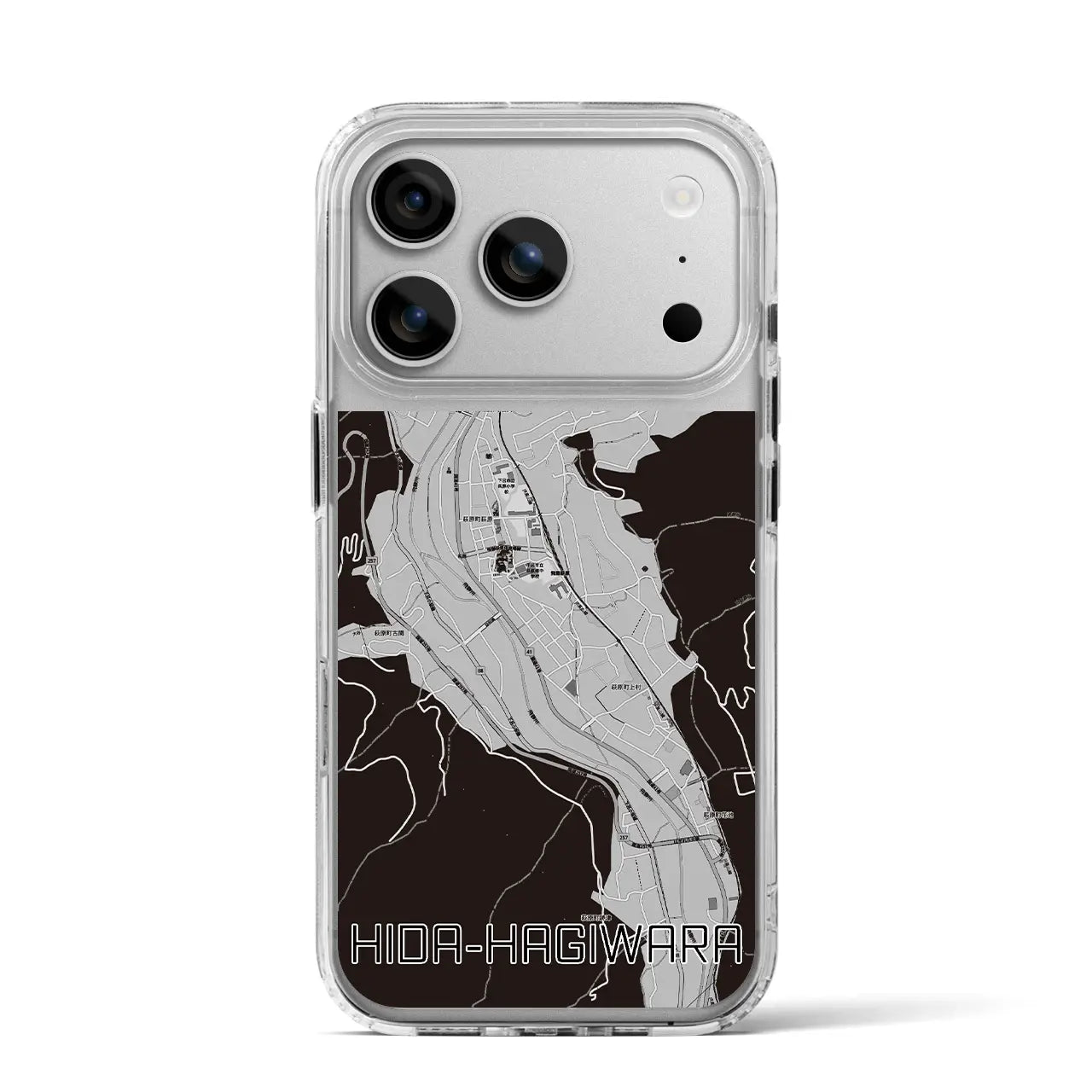 【飛騨萩原（岐阜県）】地図柄iPhoneケース（MagSafeタイプ）