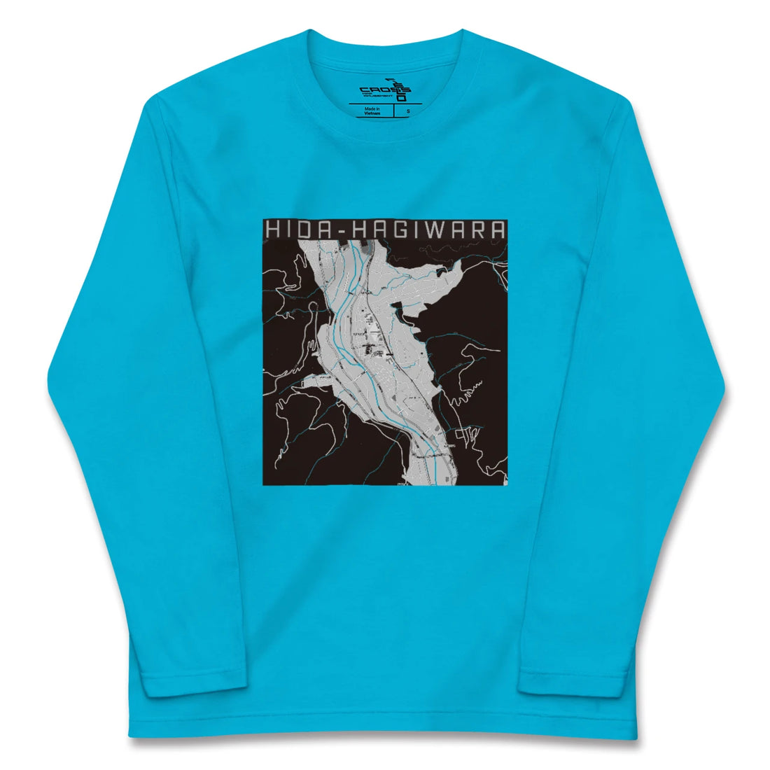 【飛騨萩原(岐阜県)】地図柄ロングスリーブTシャツ