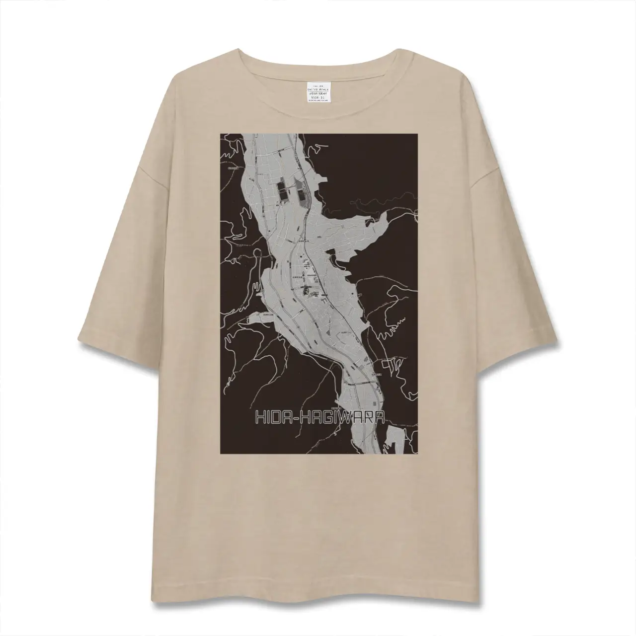 【飛騨萩原（岐阜県）】地図柄ビッグシルエットTシャツ