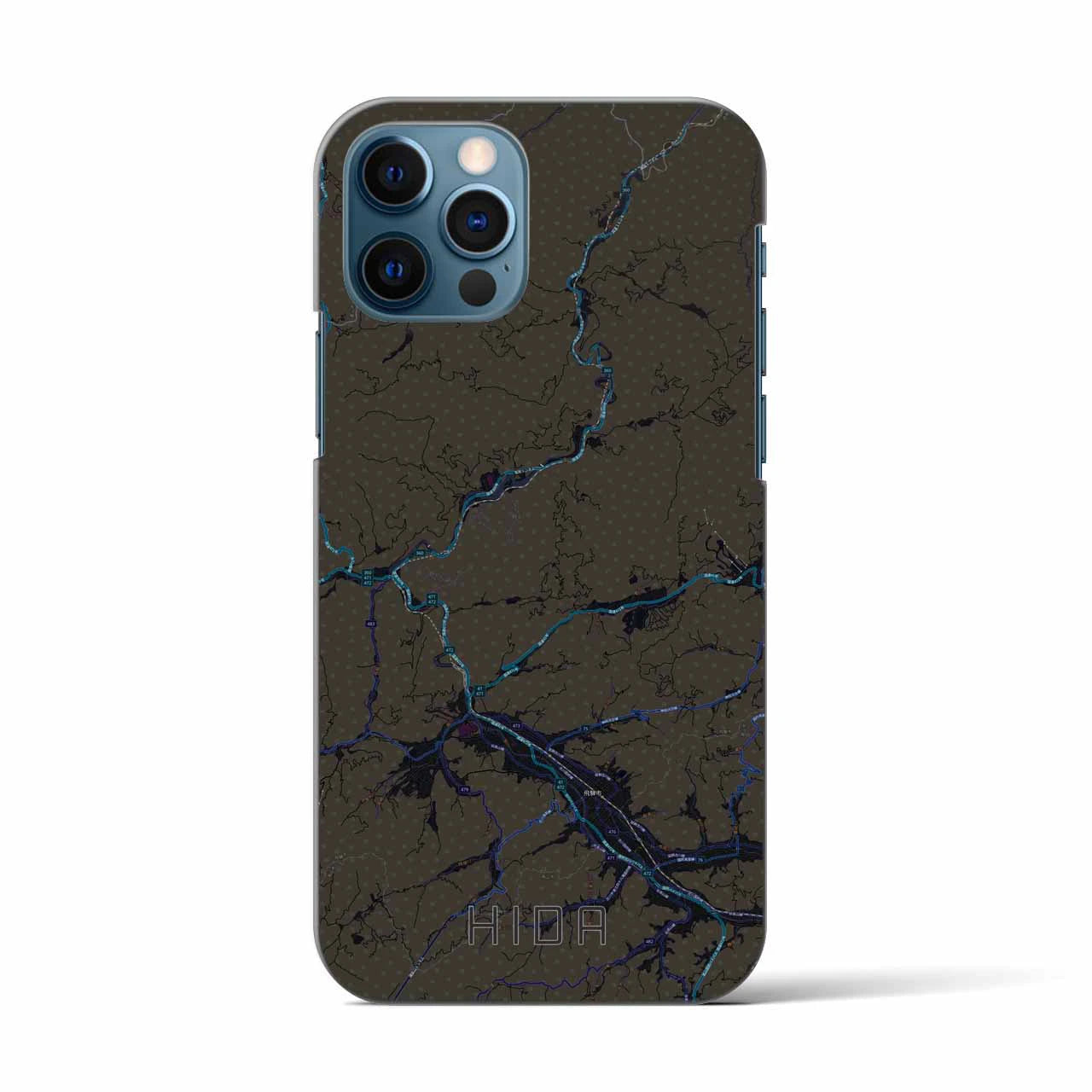 【飛騨（岐阜県）】地図柄iPhoneケース（バックカバータイプ）