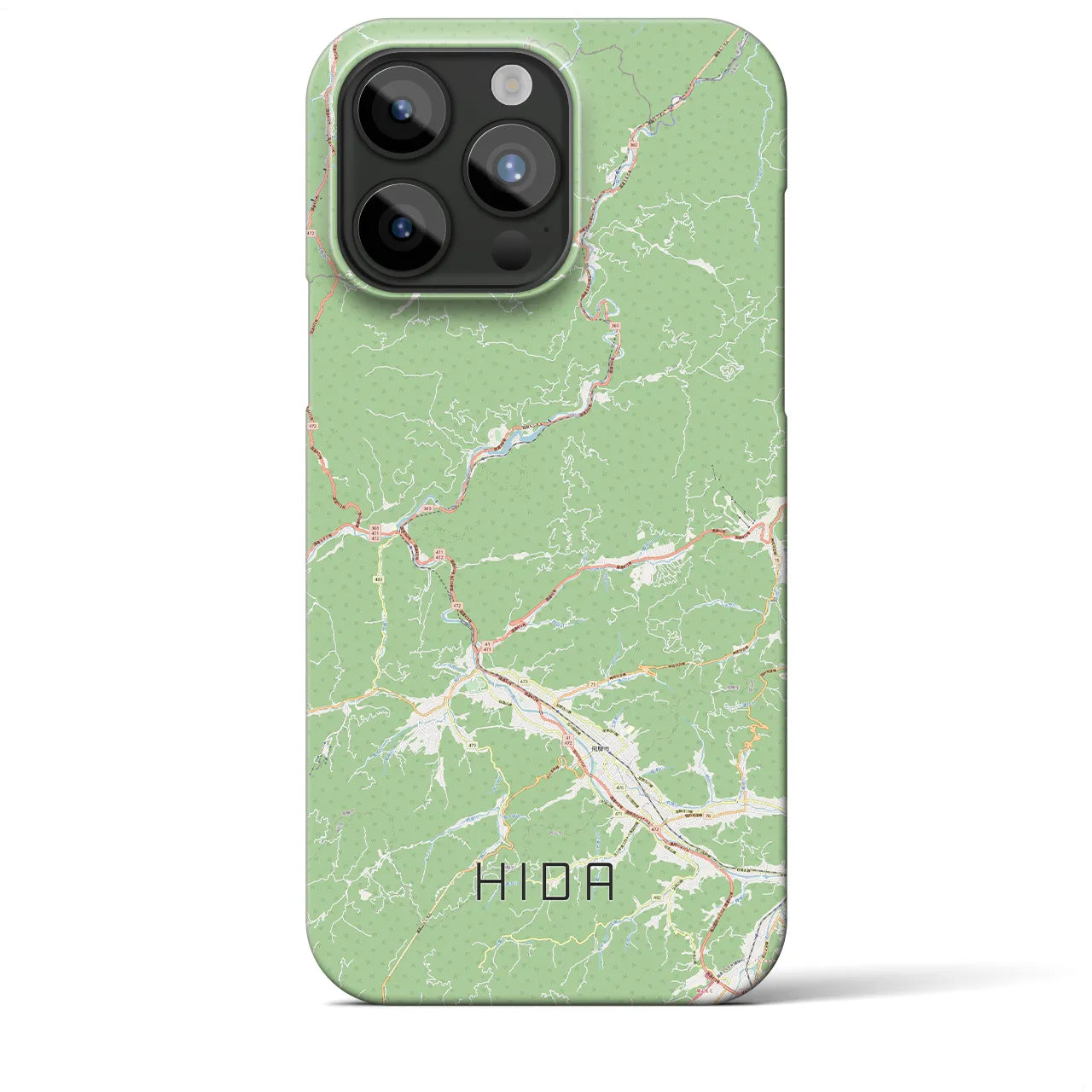 【飛騨（岐阜県）】地図柄iPhoneケース（バックカバータイプ）