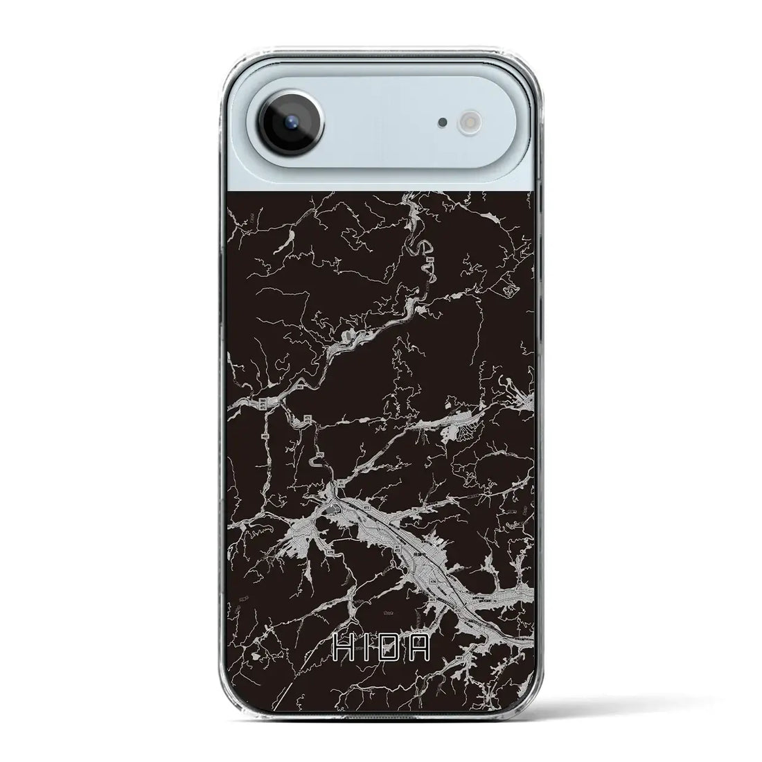 【飛騨（岐阜県）】地図柄iPhoneケース（クリアタイプ）モノトーン・iPhone 17 Pro Max 用