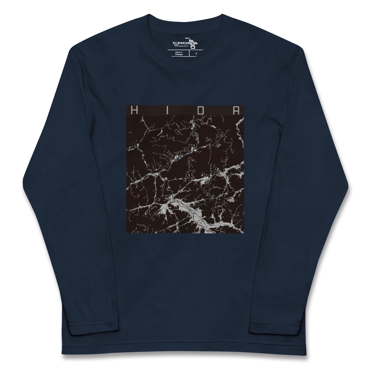 【飛騨（岐阜県）】地図柄ロングスリーブTシャツ