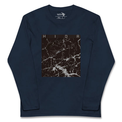 【飛騨（岐阜県）】地図柄ロングスリーブTシャツ