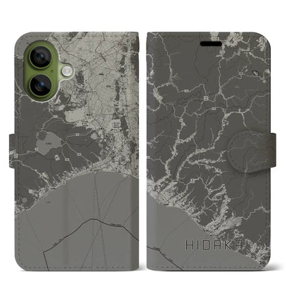 【日高（北海道）】地図柄iPhoneケース（手帳タイプ）